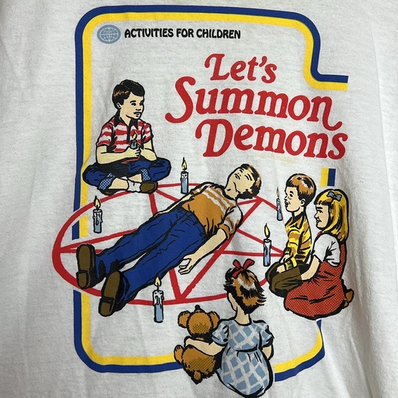 Men's Large Steven Rhodes Let's Summon Demons Tee Shirt - Picture 2 of 6